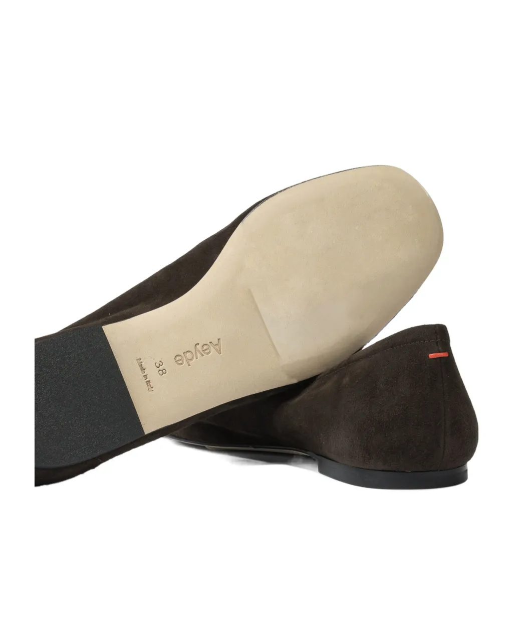 Bow Suede Ballet Flats
