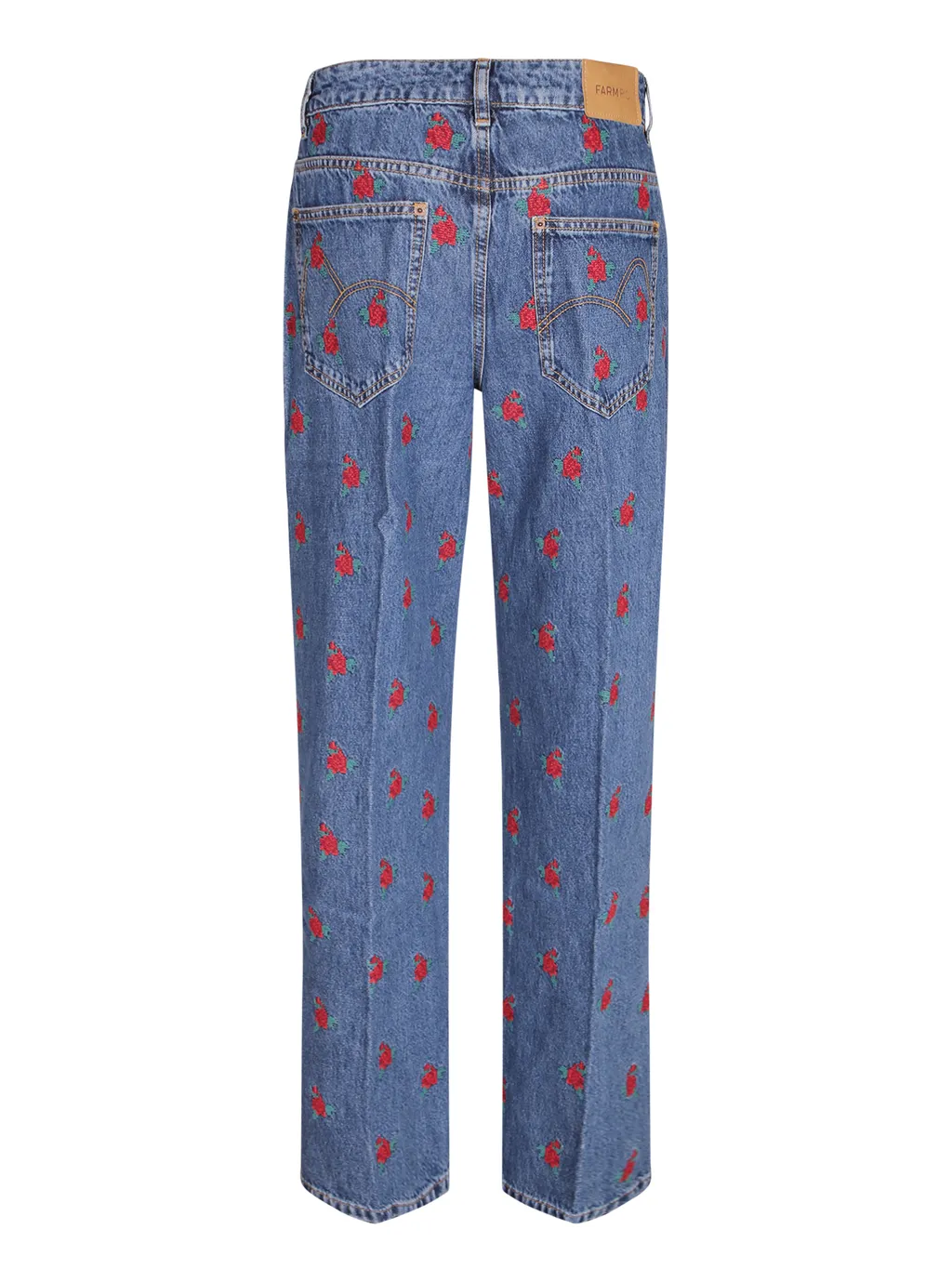 Farm Rio Floral Embroidered Jeans