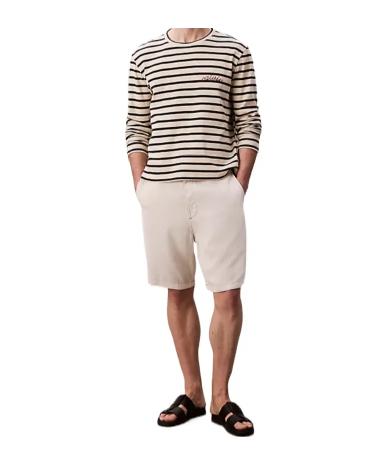 Compact Rib Stripe Easy Tee