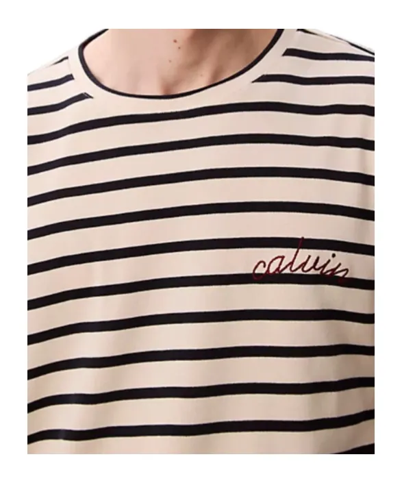 Compact Rib Stripe Easy Tee