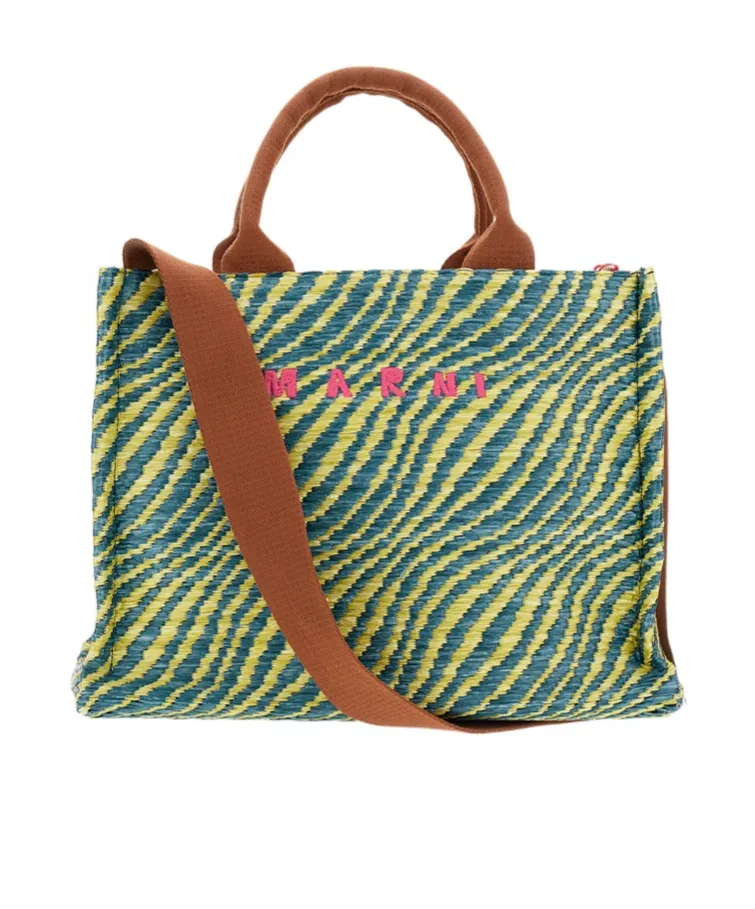 Marni Logo-Embroidered Tote Bag