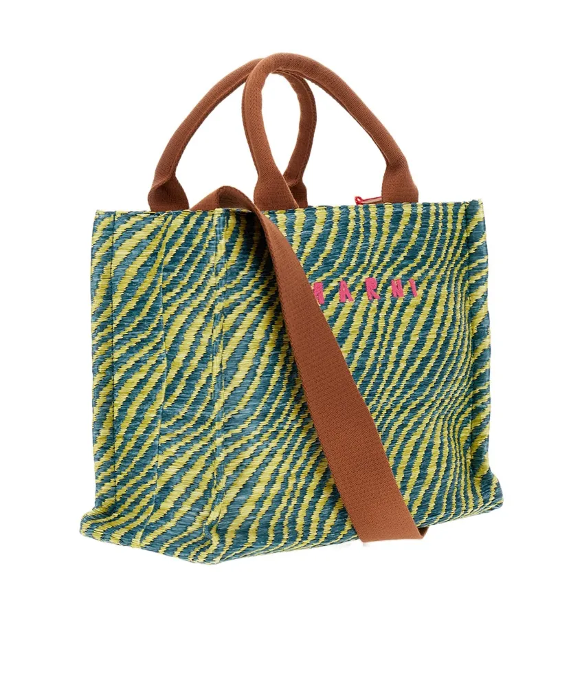 Marni Logo-Embroidered Tote Bag