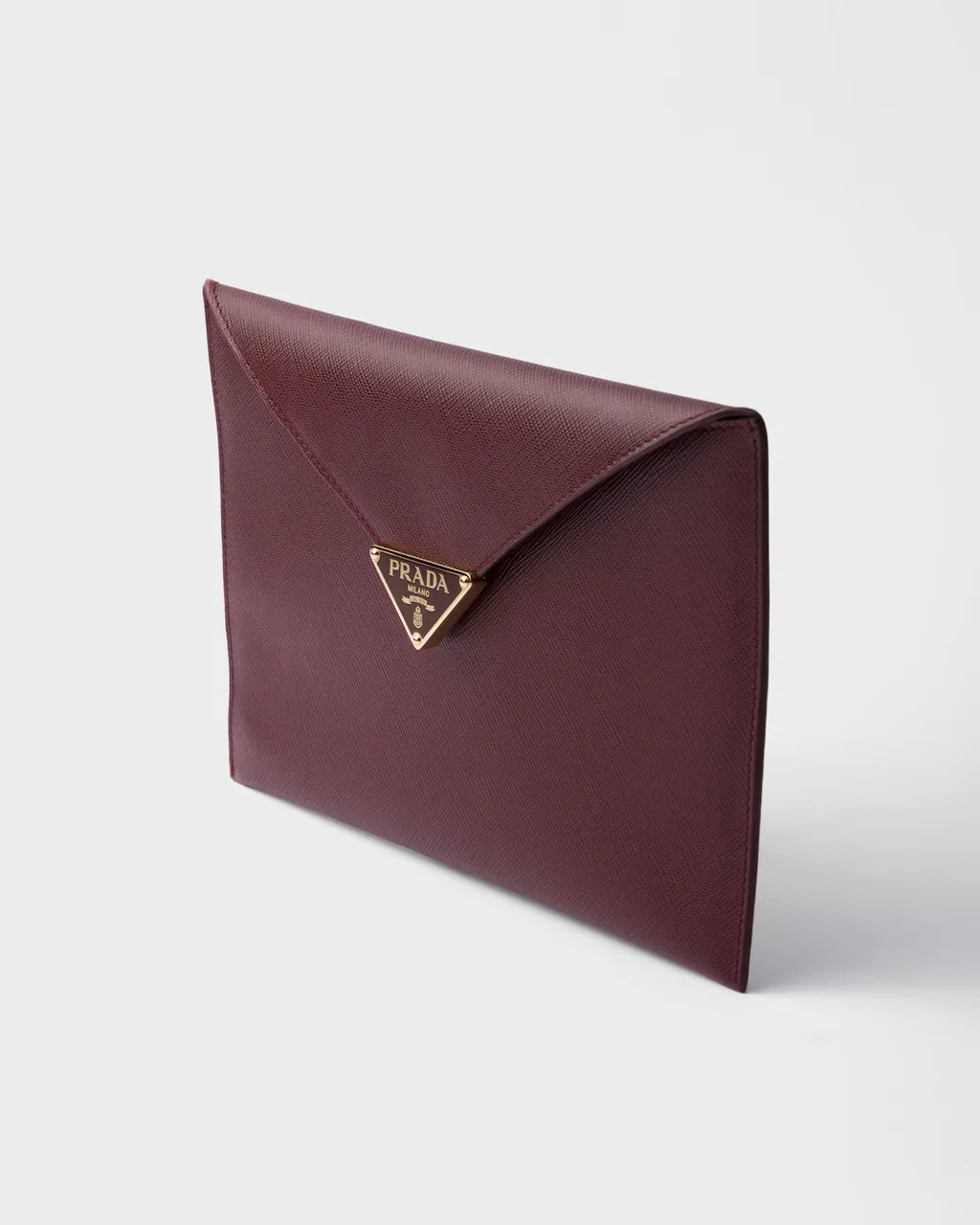 Saffiano Leather Envelope Clutch