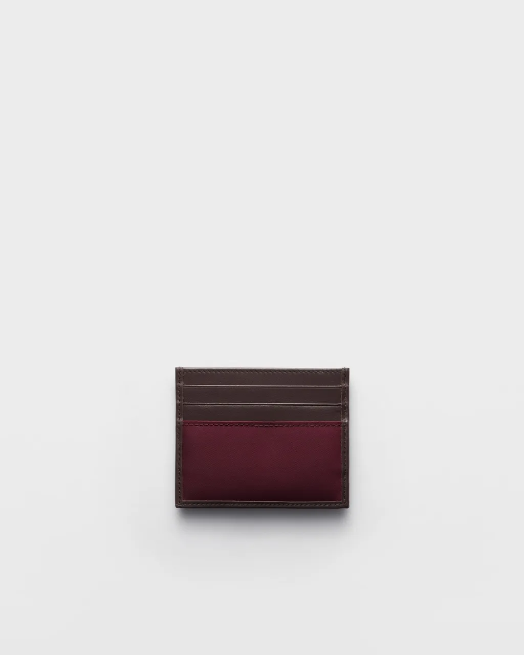 Prada Triangle-Logo Two-Toned Cardholder