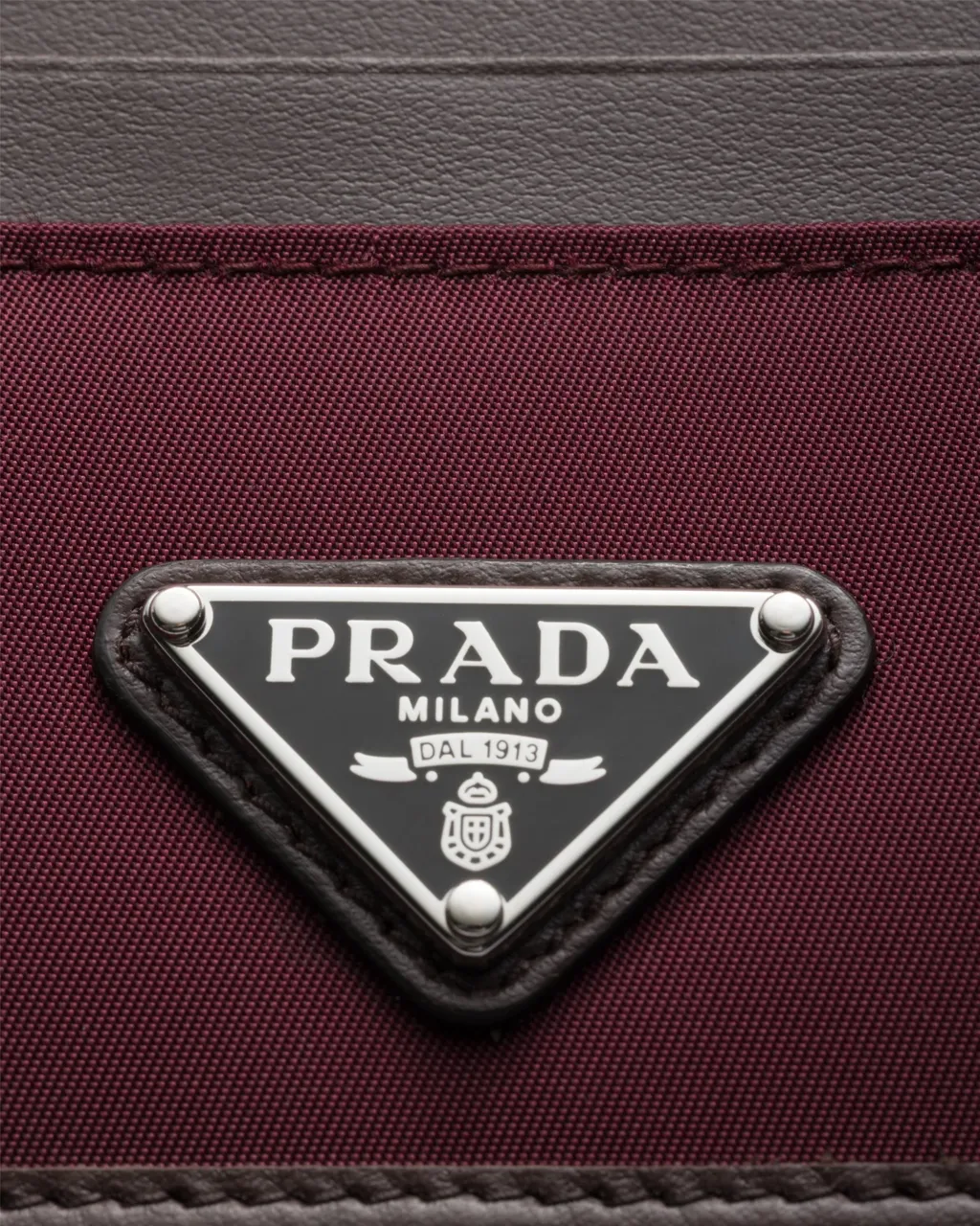Prada Triangle-Logo Two-Toned Cardholder