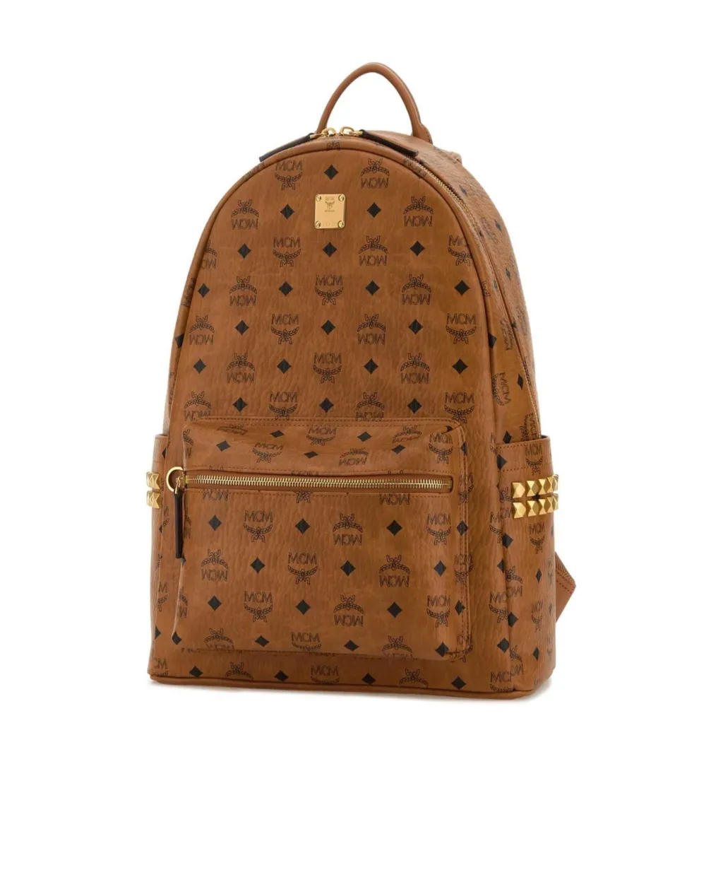 Mcm Allover Logo Printed Backpack