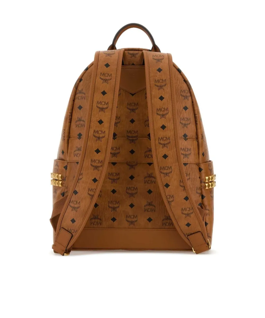 Mcm Allover Logo Printed Backpack