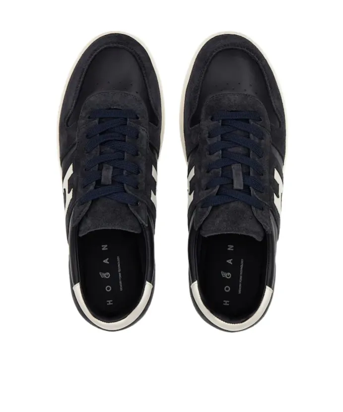 Hogan H-Stripe Lace-Up Sneakers