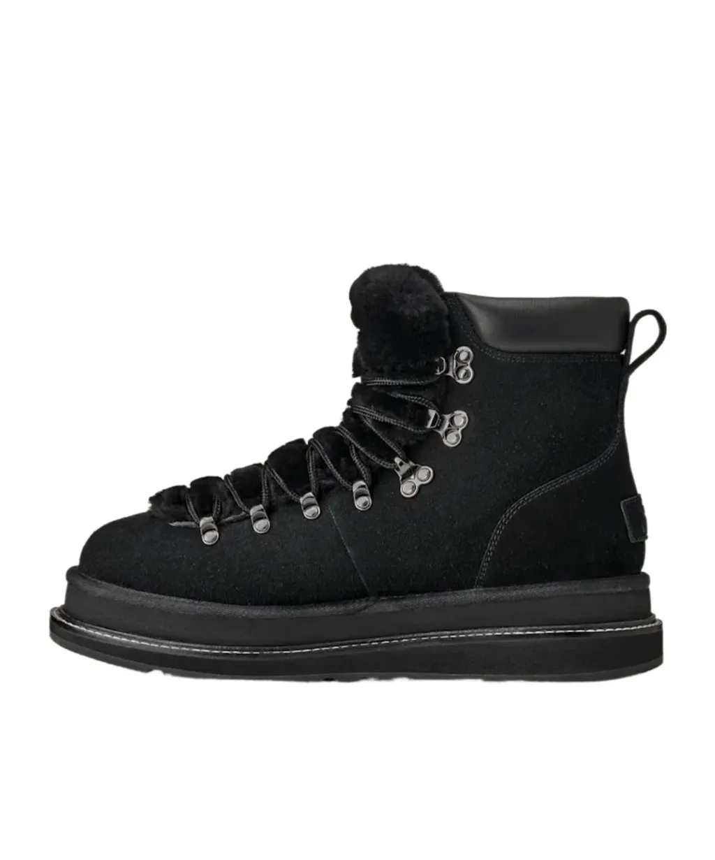Ugg X Sacai Fur-Trim Lace-Up Ankle Boots