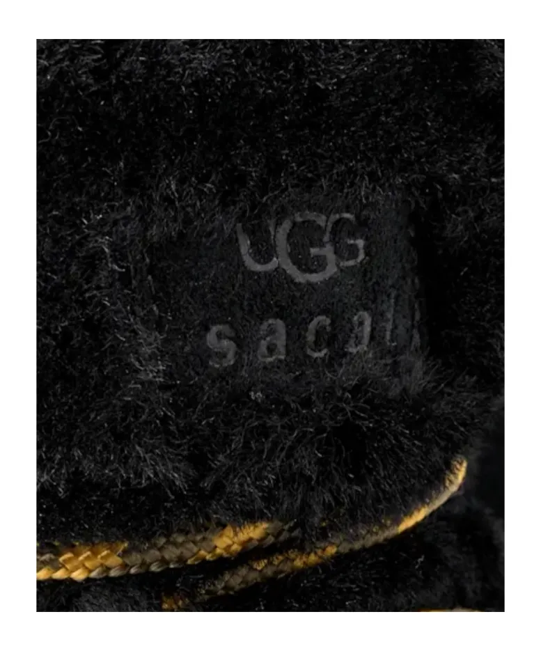 Ugg X Sacai Fur-Trim Lace-Up Ankle Boots