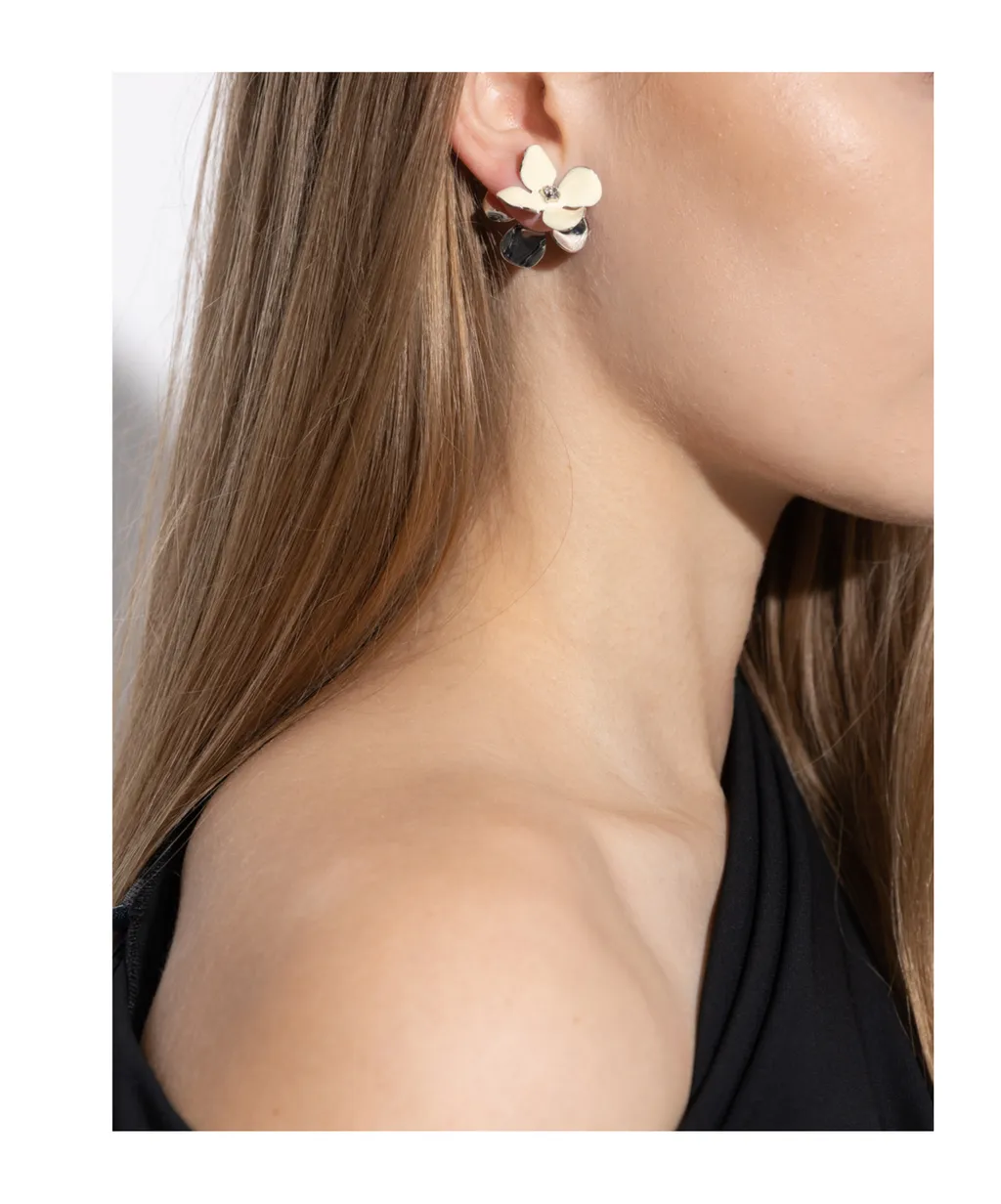 Marni Embellished Floral Motif Earrings