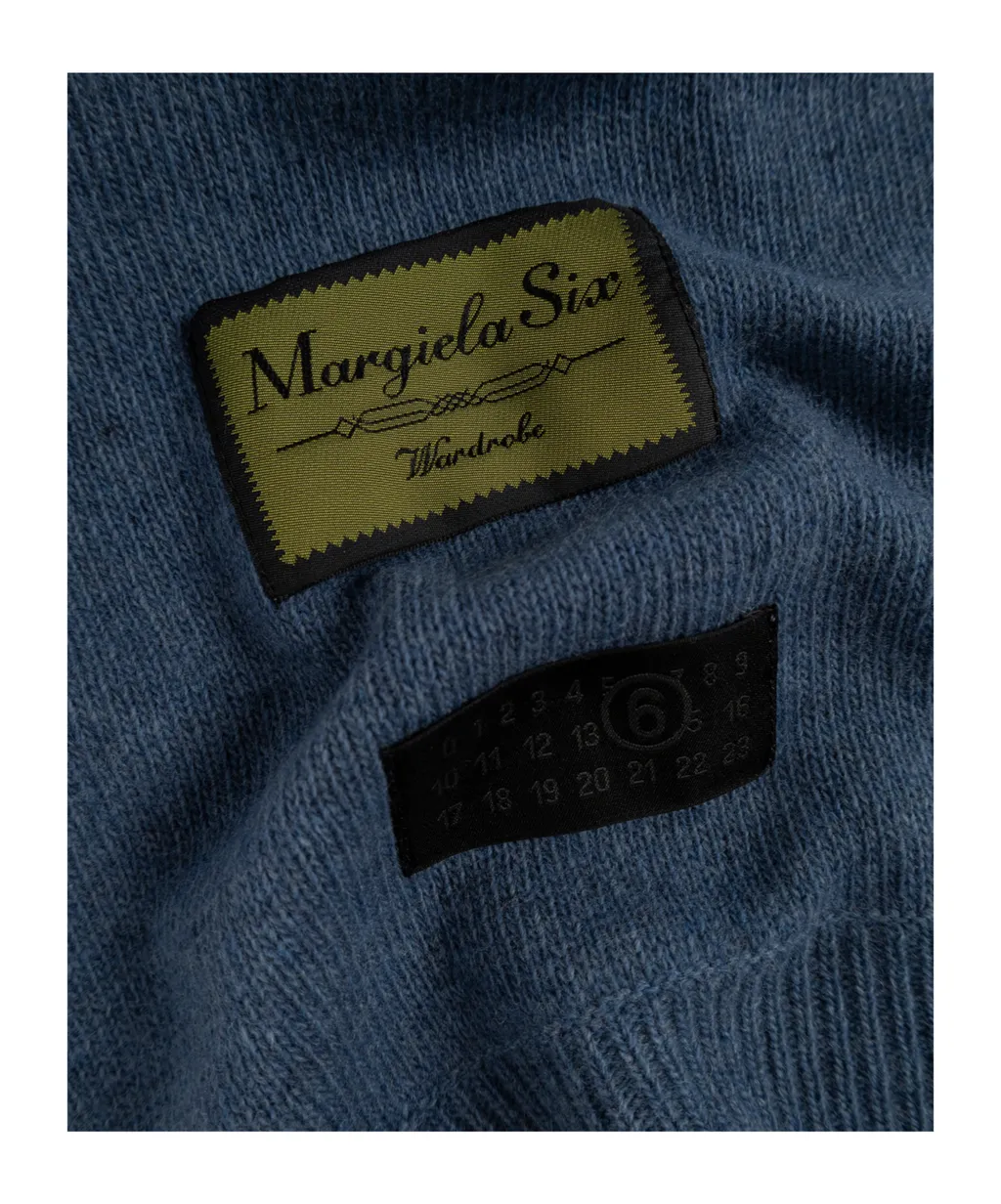 Mm6 Maison Margiela Logo Patch Knitted Scarf