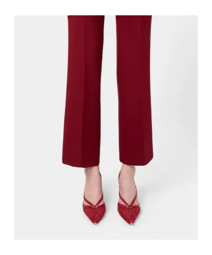 Escarpins Dorsay Virgule En Cuir Velours