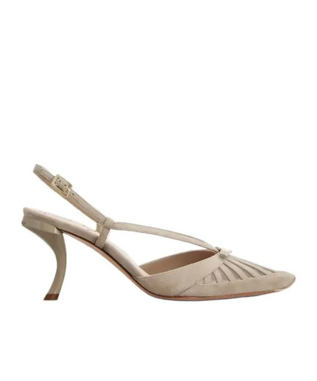 Virgule D'orsay Pumps In Suede