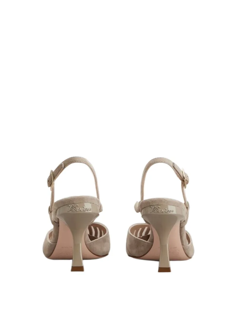 Virgule D'orsay Pumps In Suede