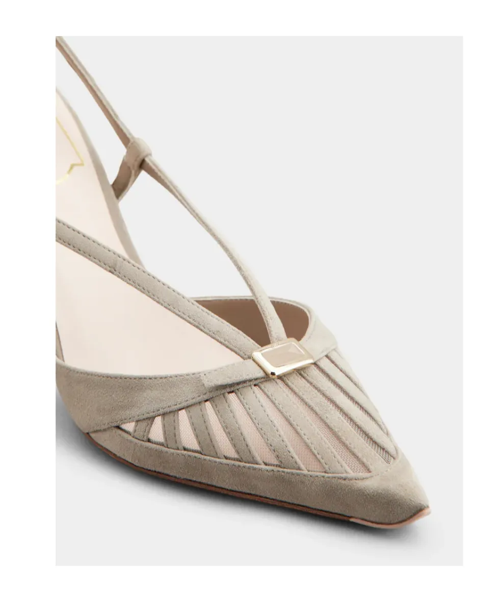 Virgule D'orsay Pumps In Suede
