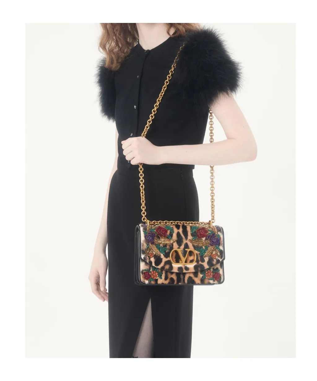 Valentino Crewneck Short-Sleeved Knitted Cardigan