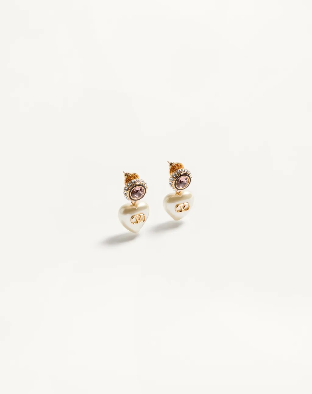 Vlogo Signature Earrings In Metal, Enamel, Pearls And Crystals