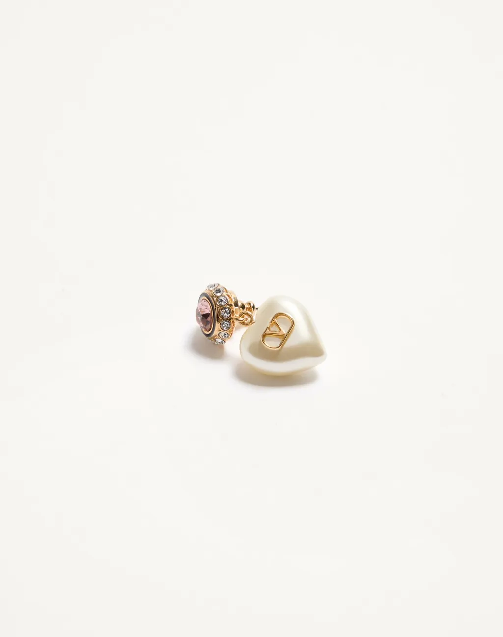 Vlogo Signature Earrings In Metal, Enamel, Pearls And Crystals