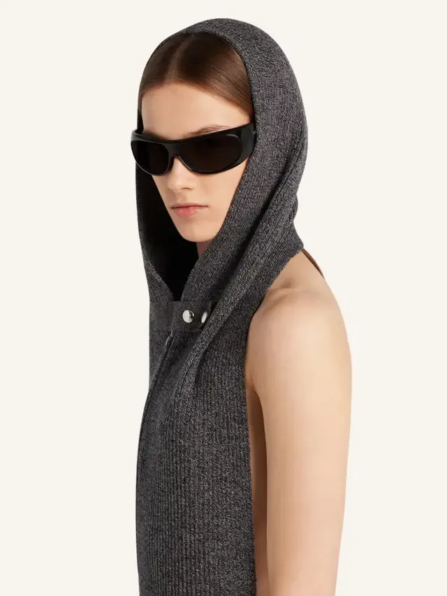 CourrÈGes Zipped Scarf Hood