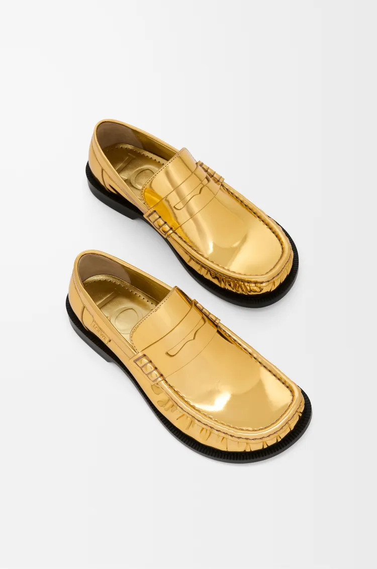 Campo Loafer In Metallic Calfskin