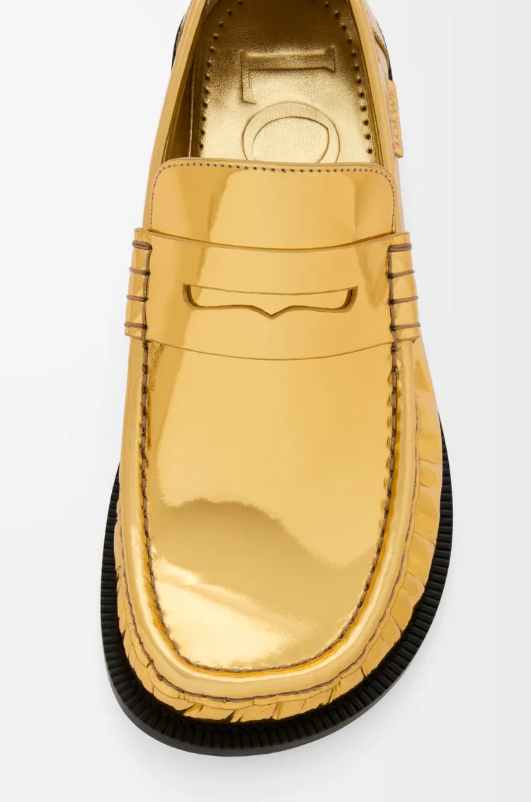 Campo Loafer In Metallic Calfskin