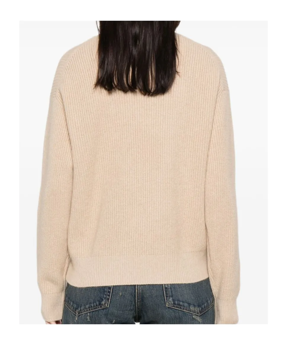 Ribbed High-Neck Sweater