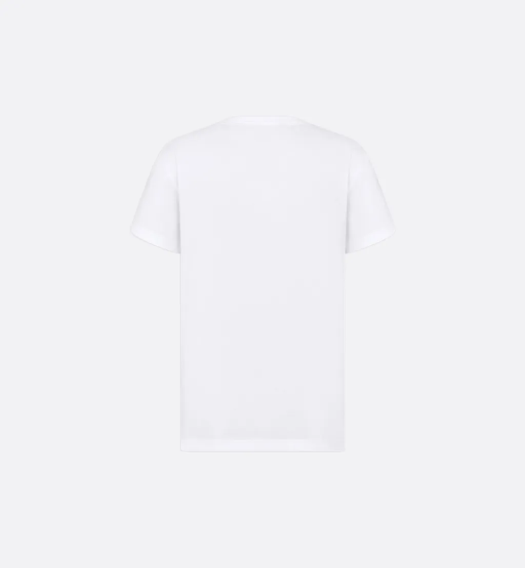 Dior Homme Ribbon Logo Detailed Crewneck T-Shirt