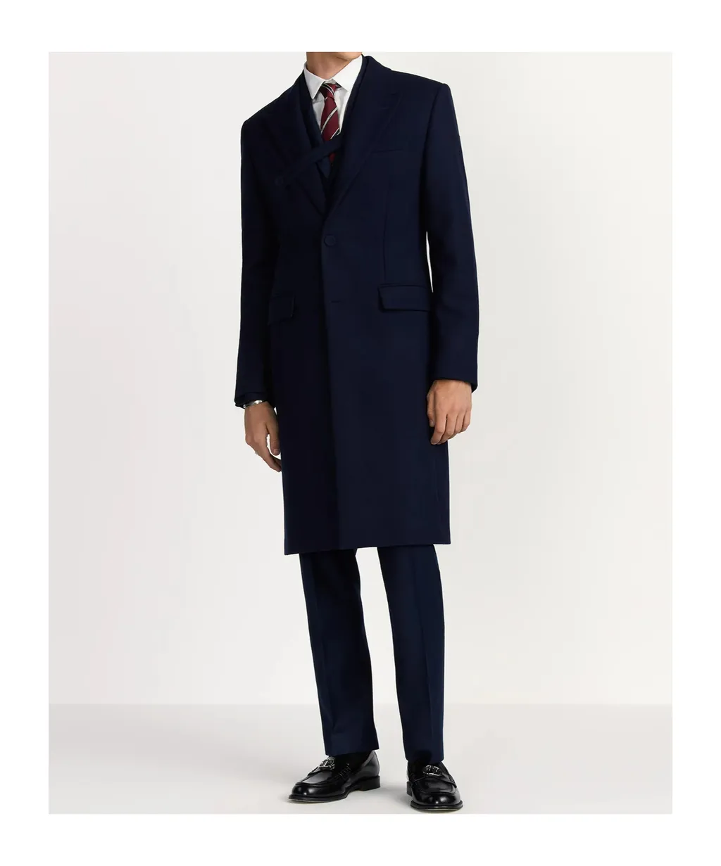 Dior Homme Buttoned Strap Long Coat