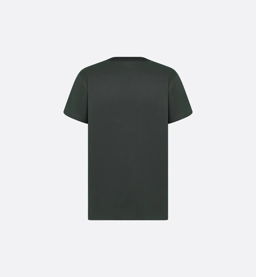 Dior Homme Ribbon Logo Detailed Crewneck T-Shirt