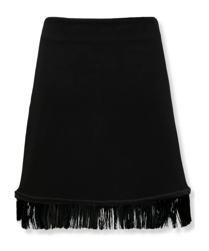 Jil Sander High Waist Fringed Mini Skirt