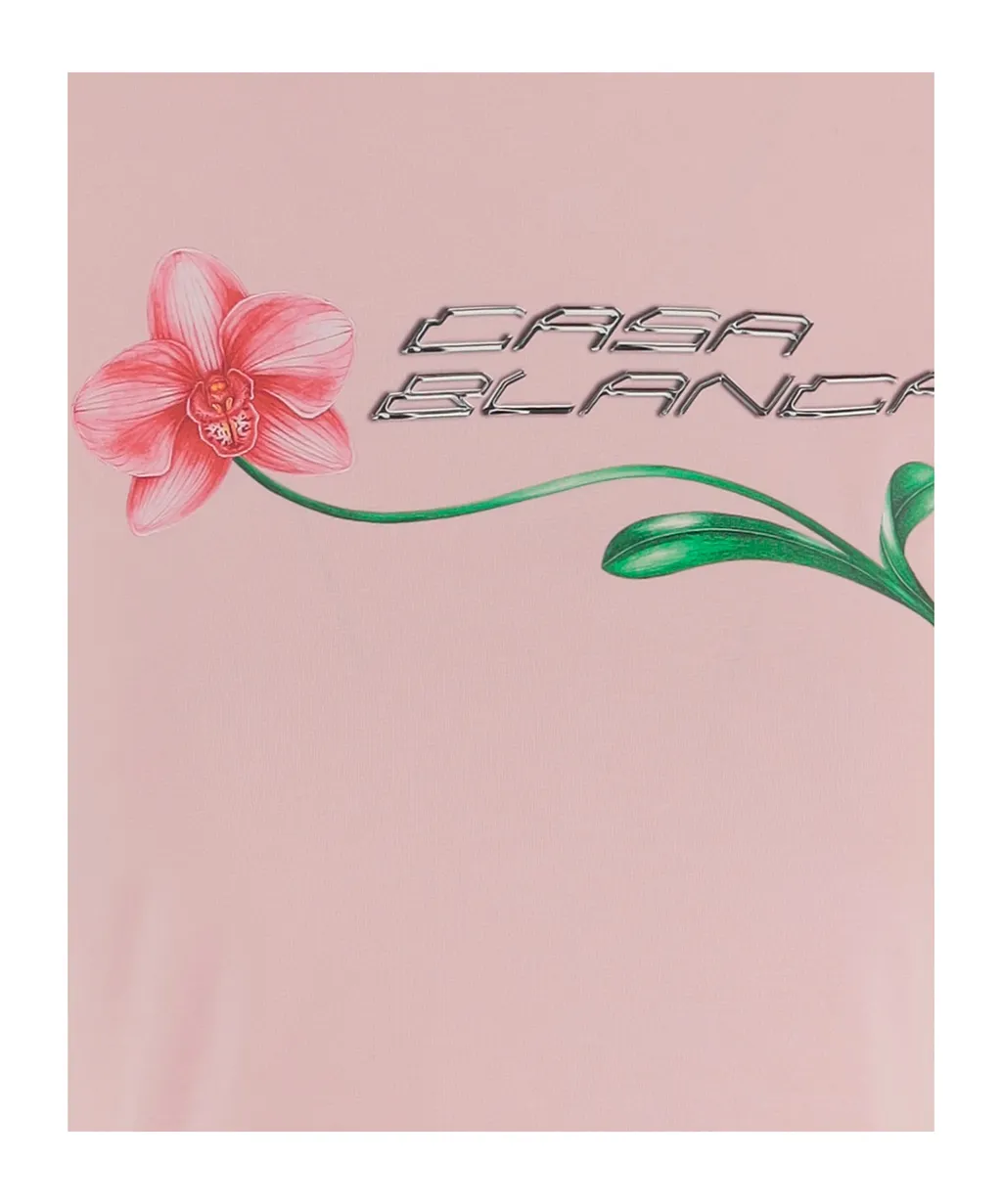 Casablanca Logo Print Crop Top