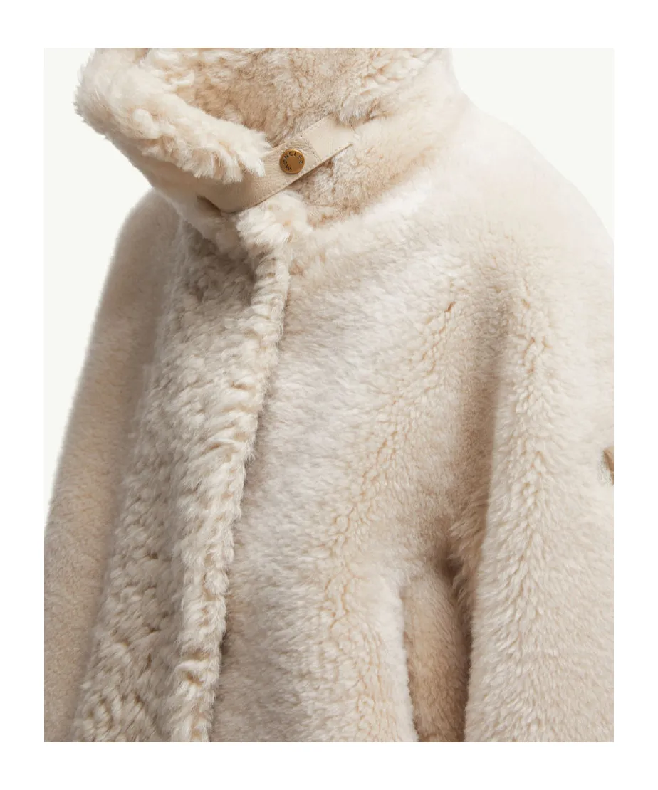 Gobain Shearling & Suede Short Down Jacket