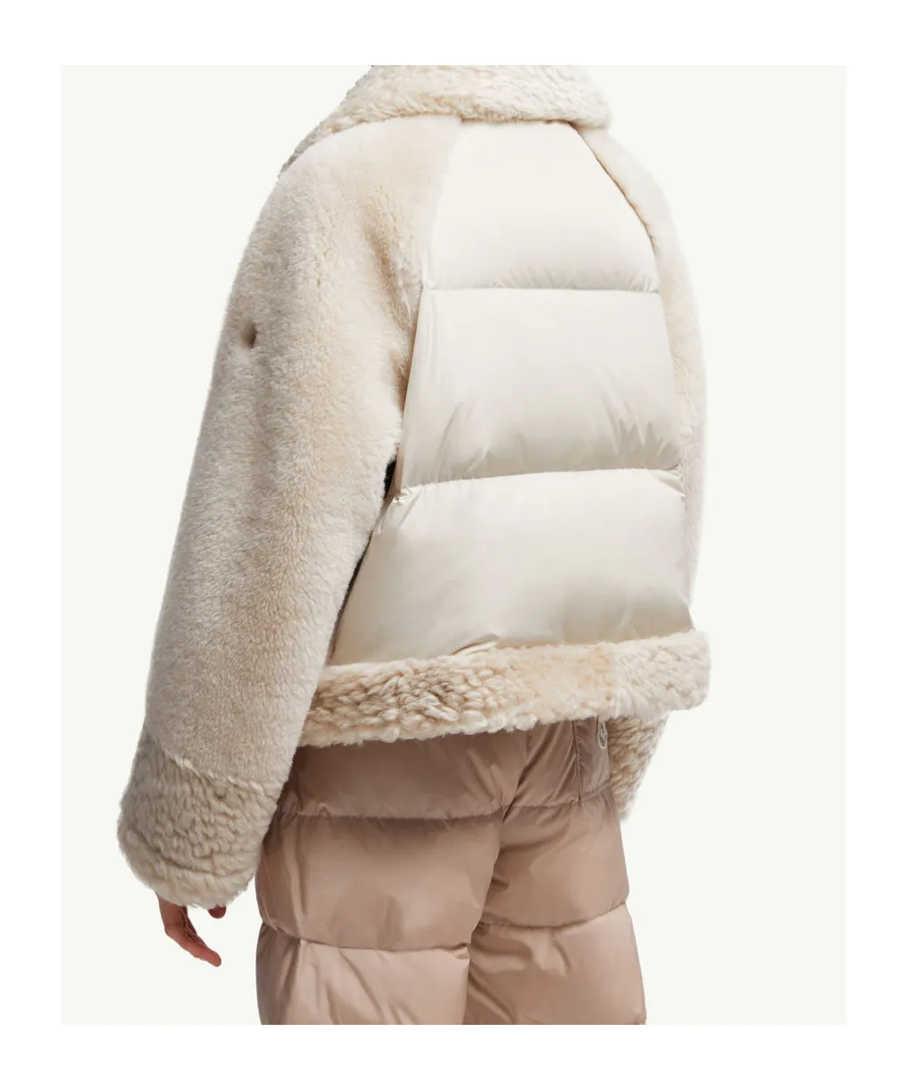 Gobain Shearling & Suede Short Down Jacket