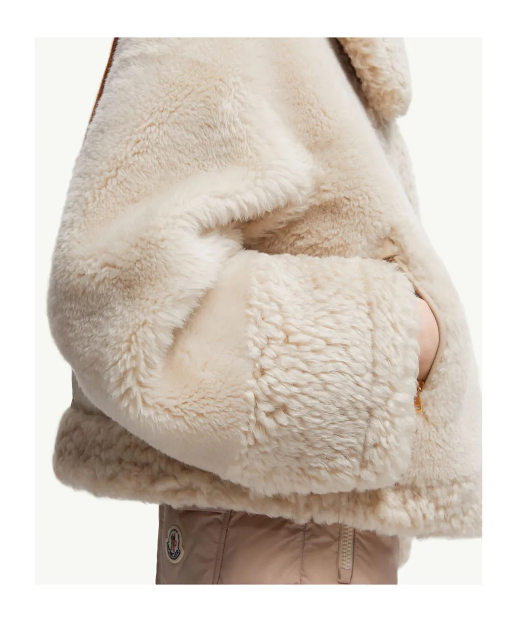 Gobain Shearling & Suede Short Down Jacket