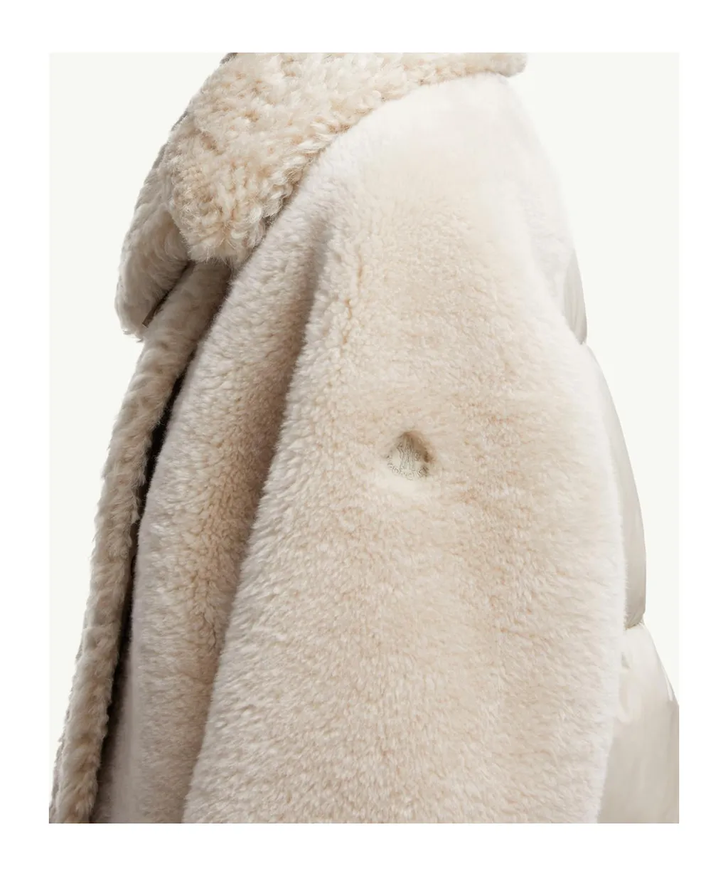 Gobain Shearling & Suede Short Down Jacket