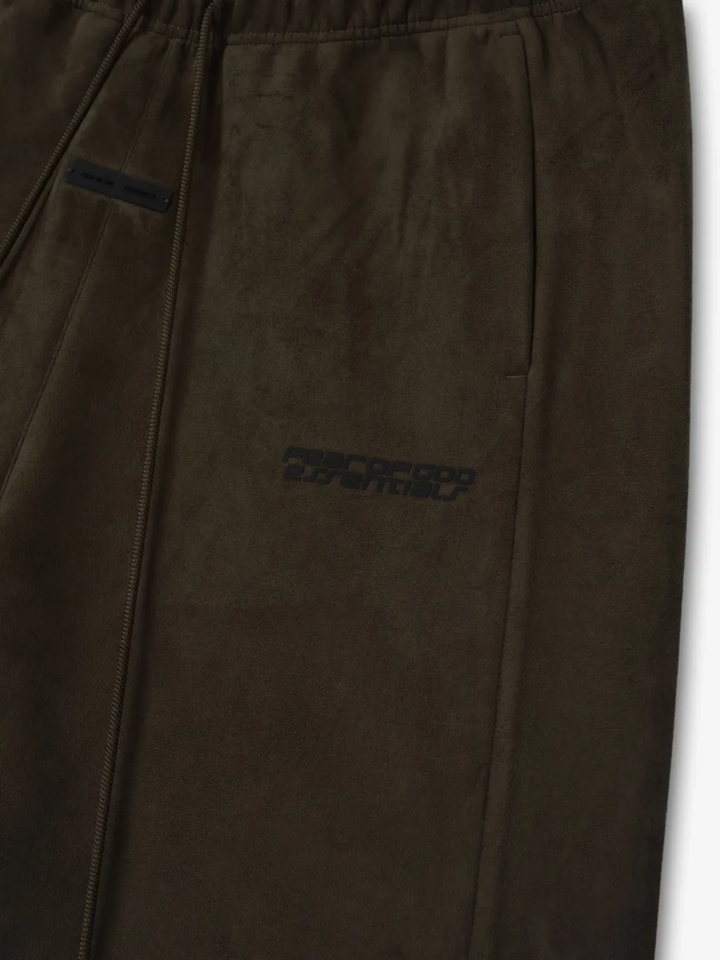 Relaxed Suede-Effect Drawstring Shorts
