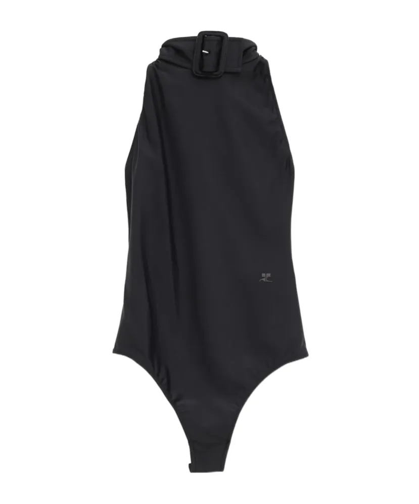 CourrÈGes Buckle-Detailed Sleeveless Bodysuit