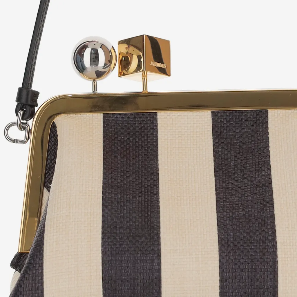 Jacquemus Berlingot Stripped Clasp Clutch Bag