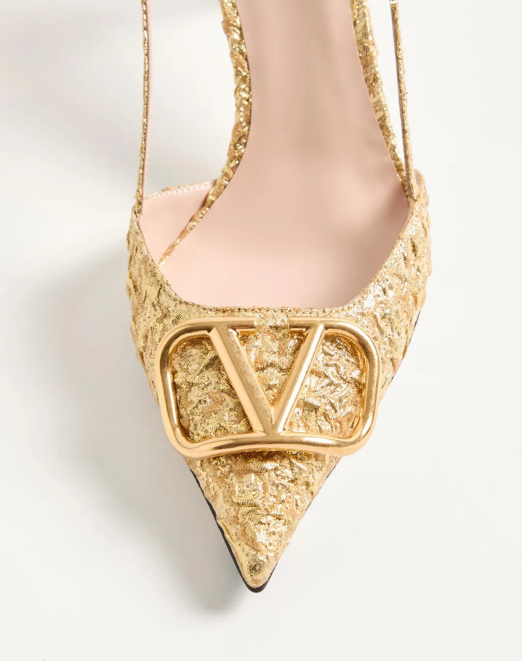Valentino Vlogo Signature Pointed Toe Slingback Pumps