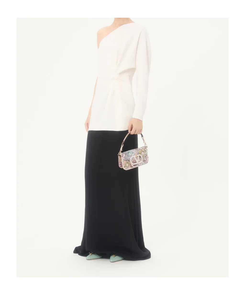 Valentino	Draped One-Shoulder Dress