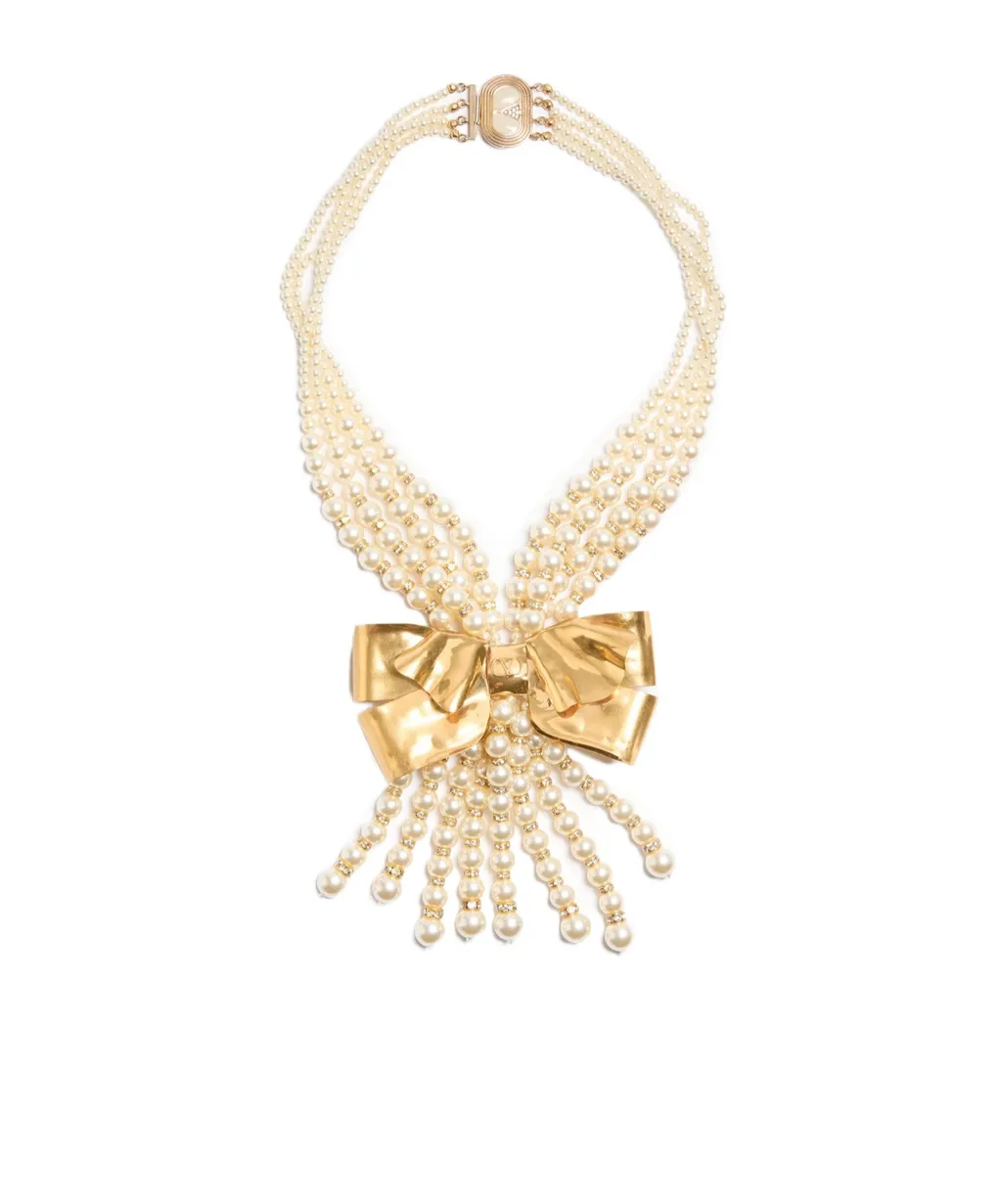 Trop Chou Necklace In Metal, Enamel, Pearls And Crystals