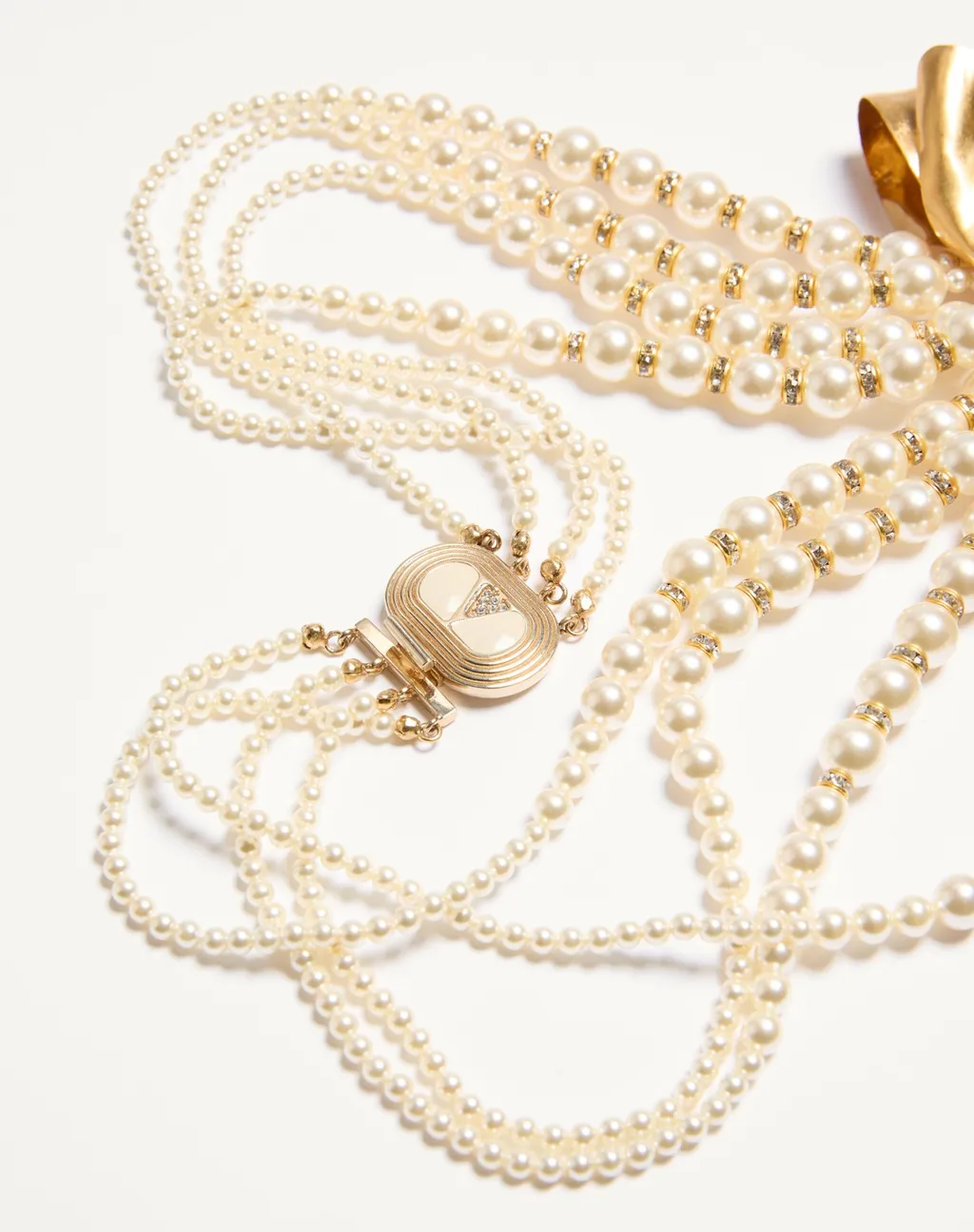 Trop Chou Necklace In Metal, Enamel, Pearls And Crystals