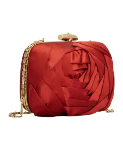 Rose Vivier Clutch In Satin