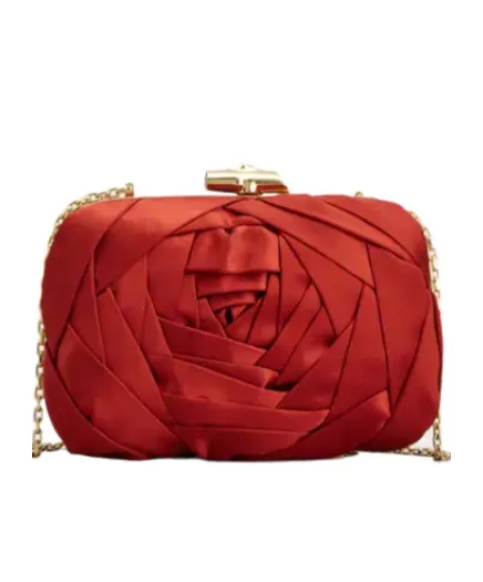 Rose Vivier Clutch In Satin