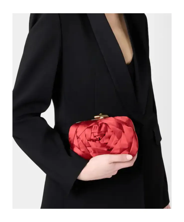 Rose Vivier Clutch In Satin