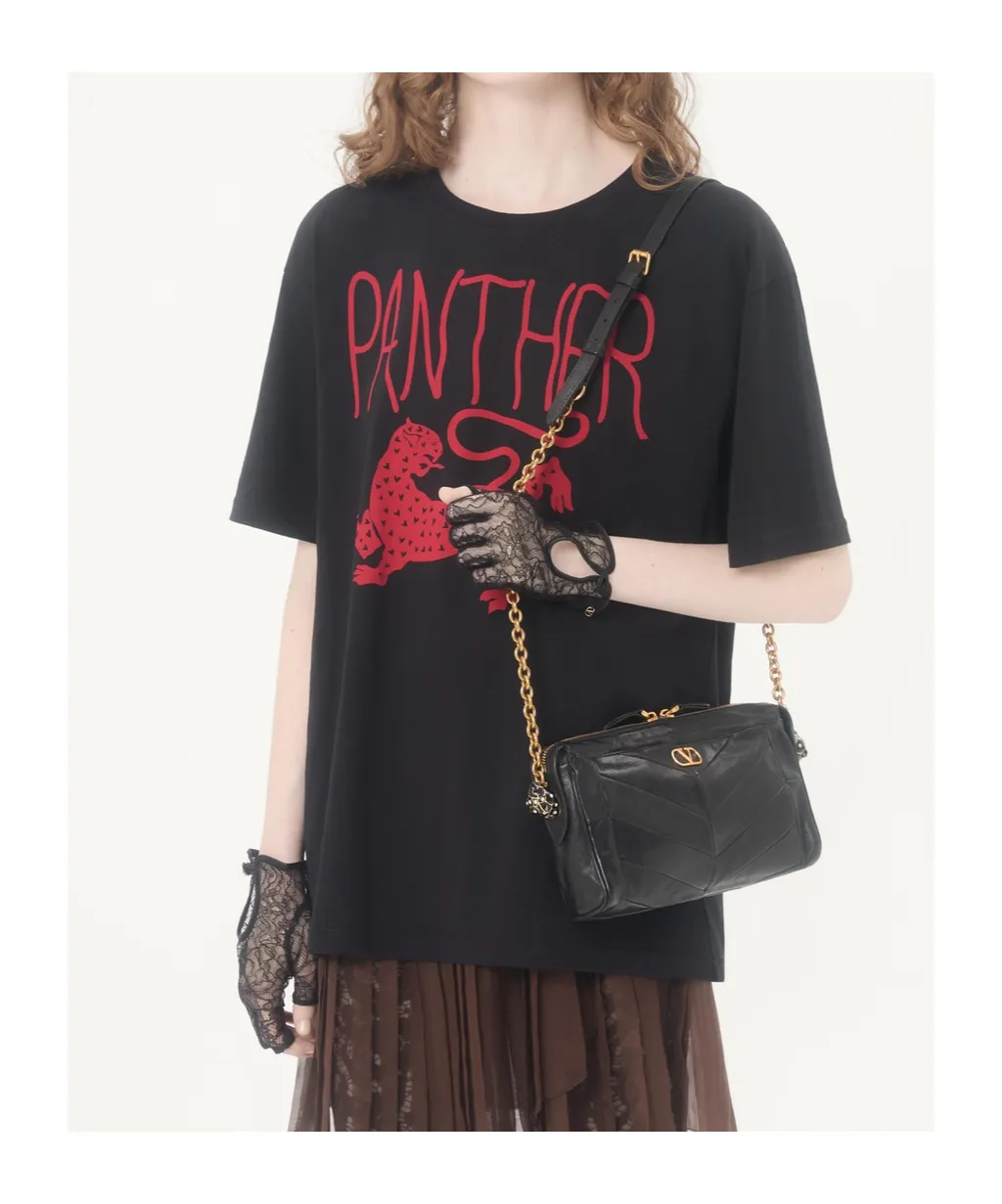 Valentino Animal Printed Crewneck T-Shirt