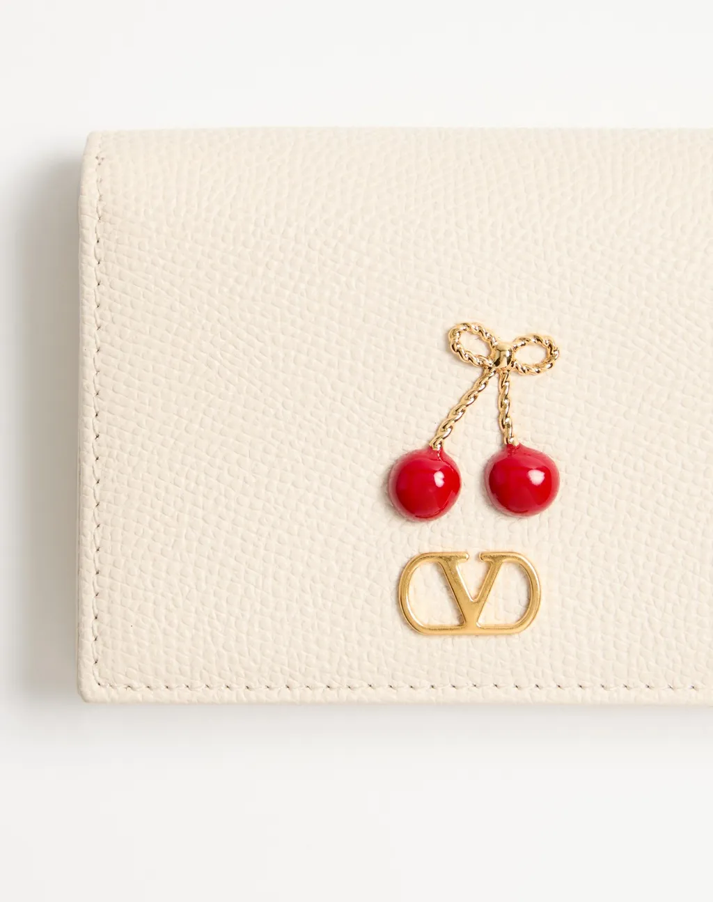 Valentino Cherryfic Logo Plaque Wallet