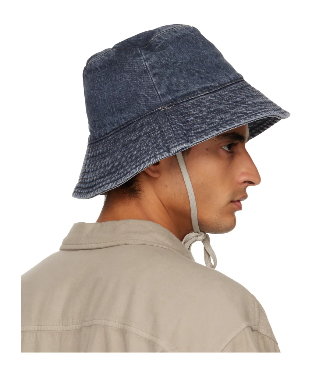 Rick Owens Drkshdw Drawstring Denim Bucket Hat