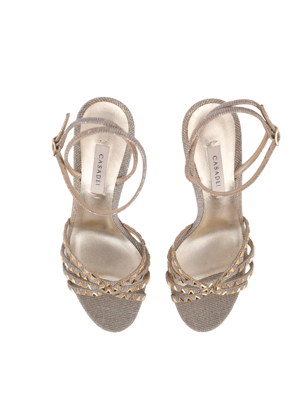 Studded High-Heeled Sandals
